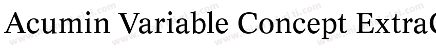 Acumin Variable Concept ExtraConden字体转换